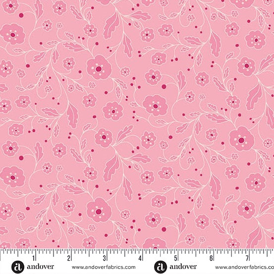 A Song to Sing - Blissful Blooms - Carnation - 44" Wide - Andover Fabrics