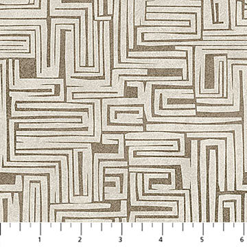 Modern Vibe - Circuit Boards - Taupe/Cream - 44" Wide - Northcott