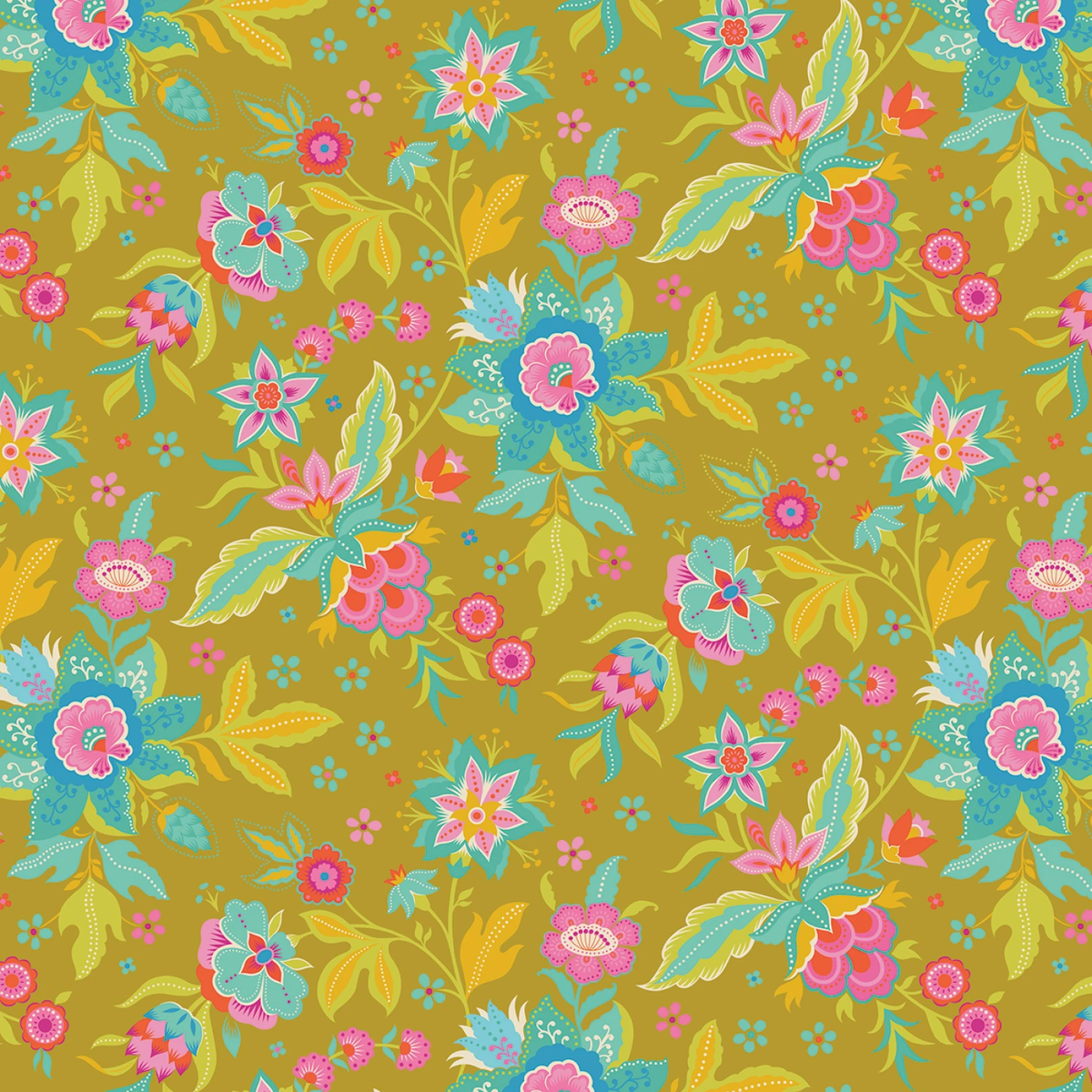 Kipling Gardens - Main - Curry - 44" Wide - Riley Blake
