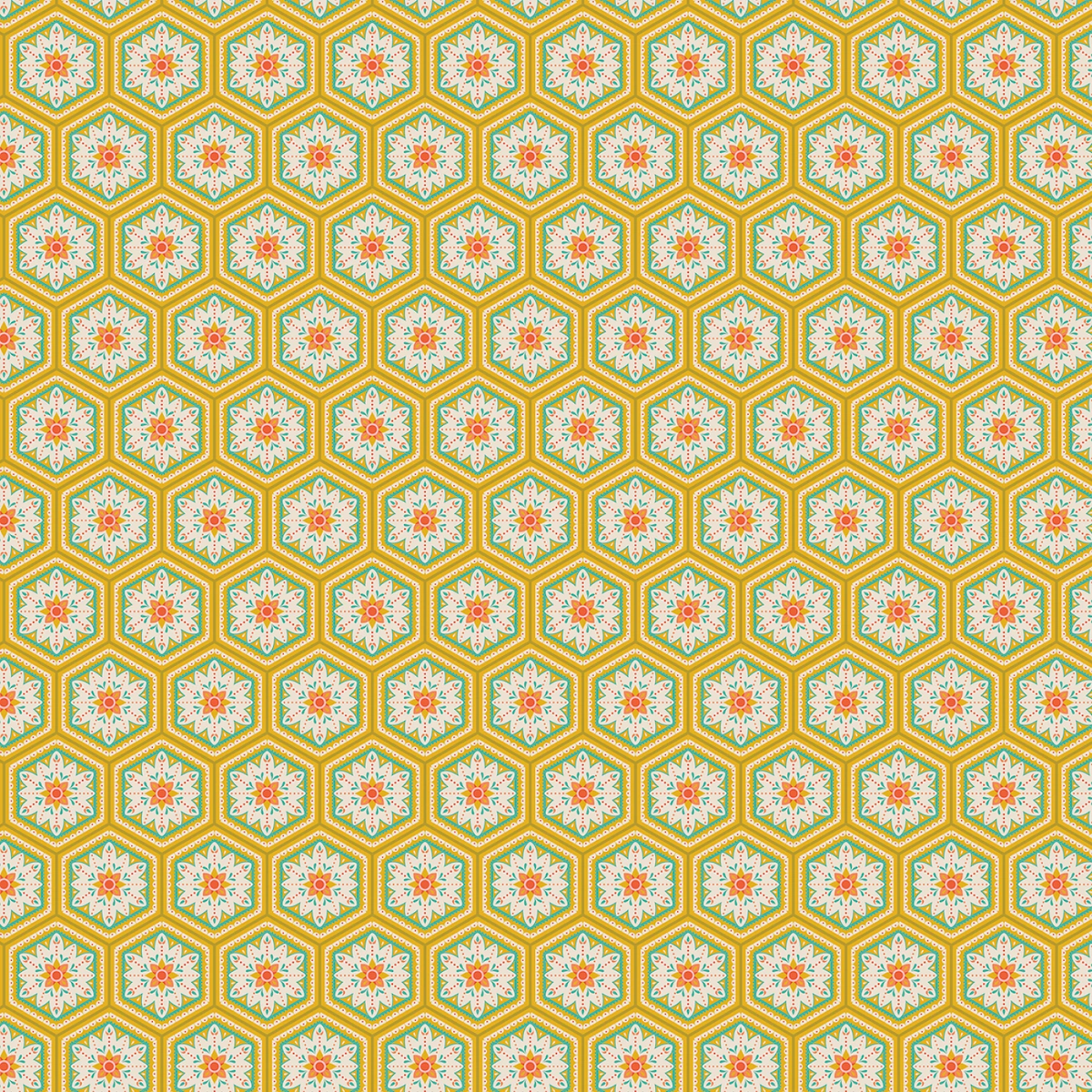 Kipling Gardens - Everly - Curry - 44" Wide - Riley Blake