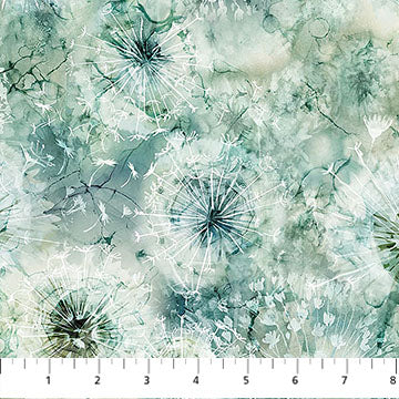 Whisper - Packed Seed Pod - Medium Teal - 44" Wide - Northcott