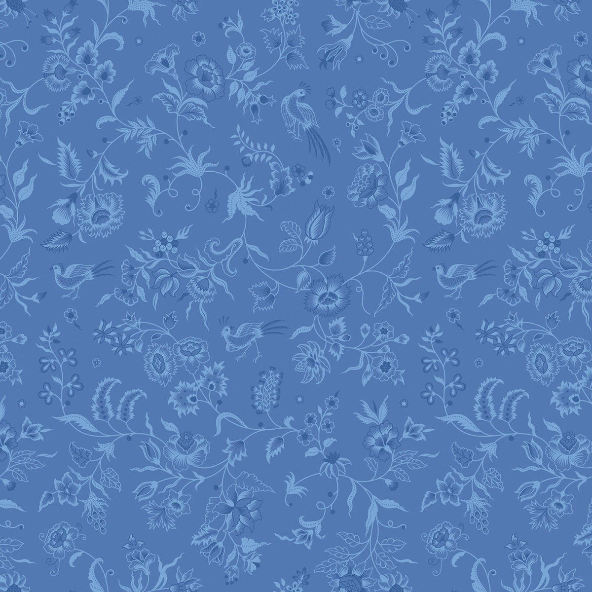 Kipling Gardens - Haviland - Blueberry - 44" Wide - Riley Blake