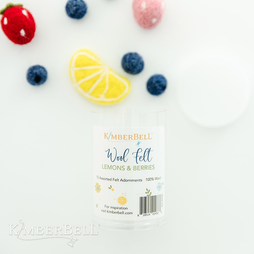 Wool Felt Lemons & Berries - Package of 10 - Kimberbell