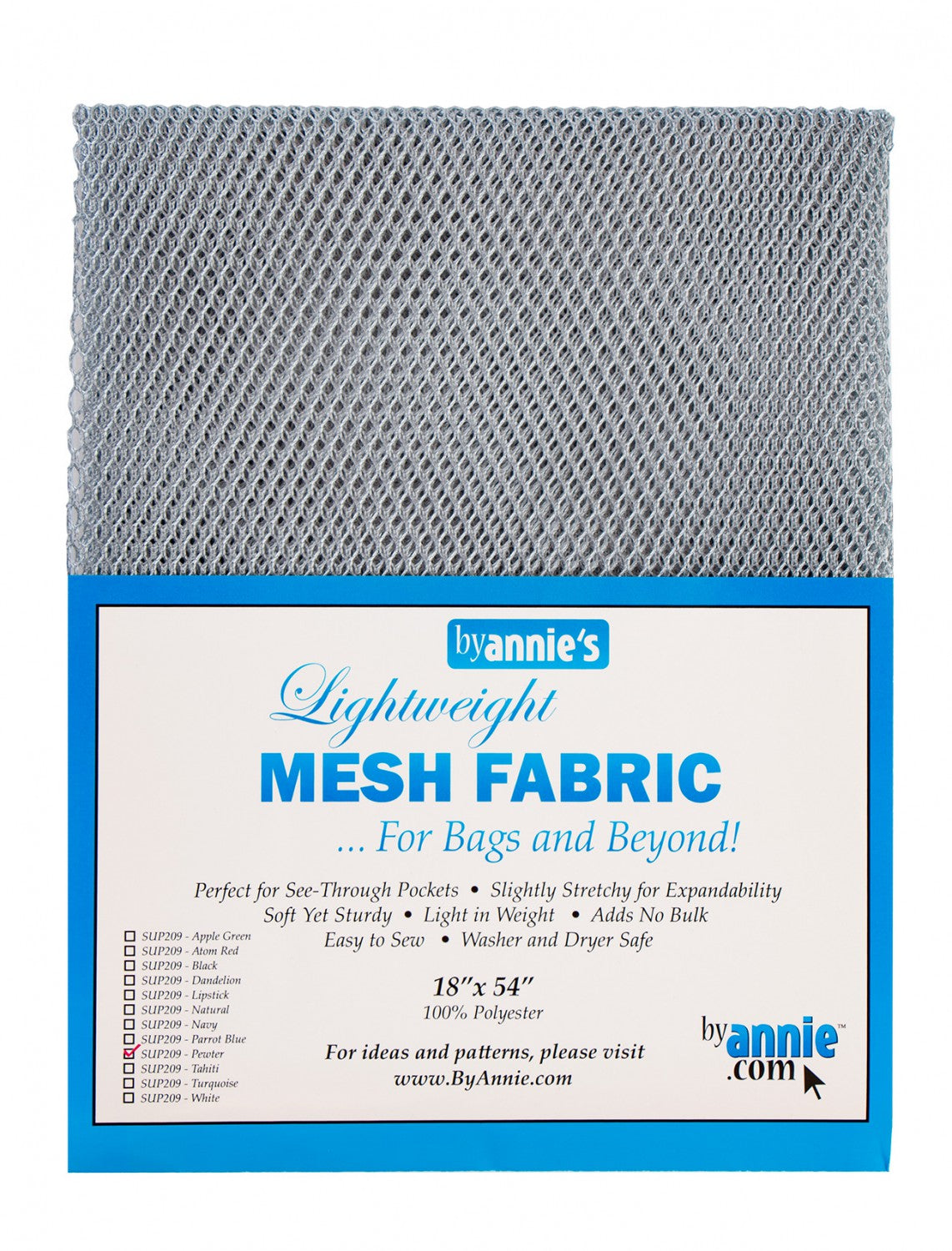 Mesh Lite Weight - Pewter - 18" x 15YD - by Annie