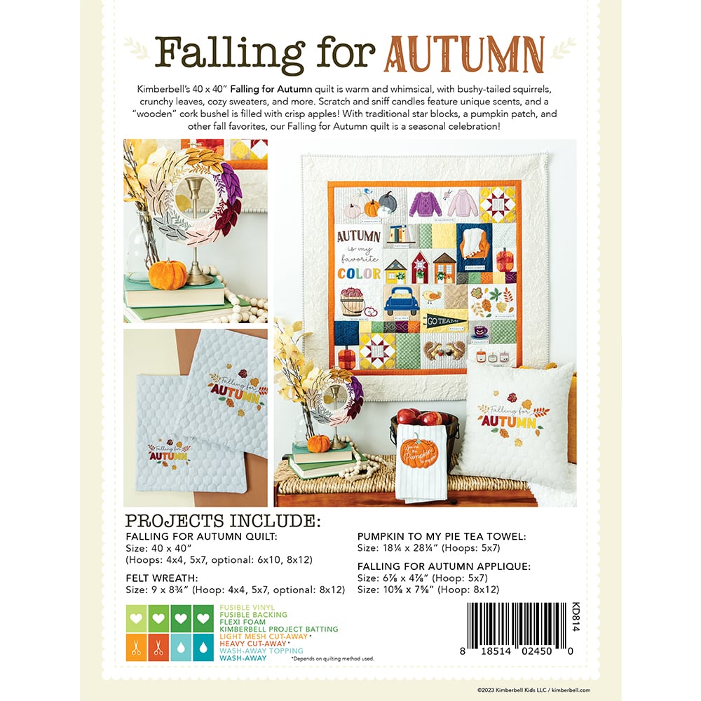 Falling For Autumn - Machine Embroidery CD - Kimberbell