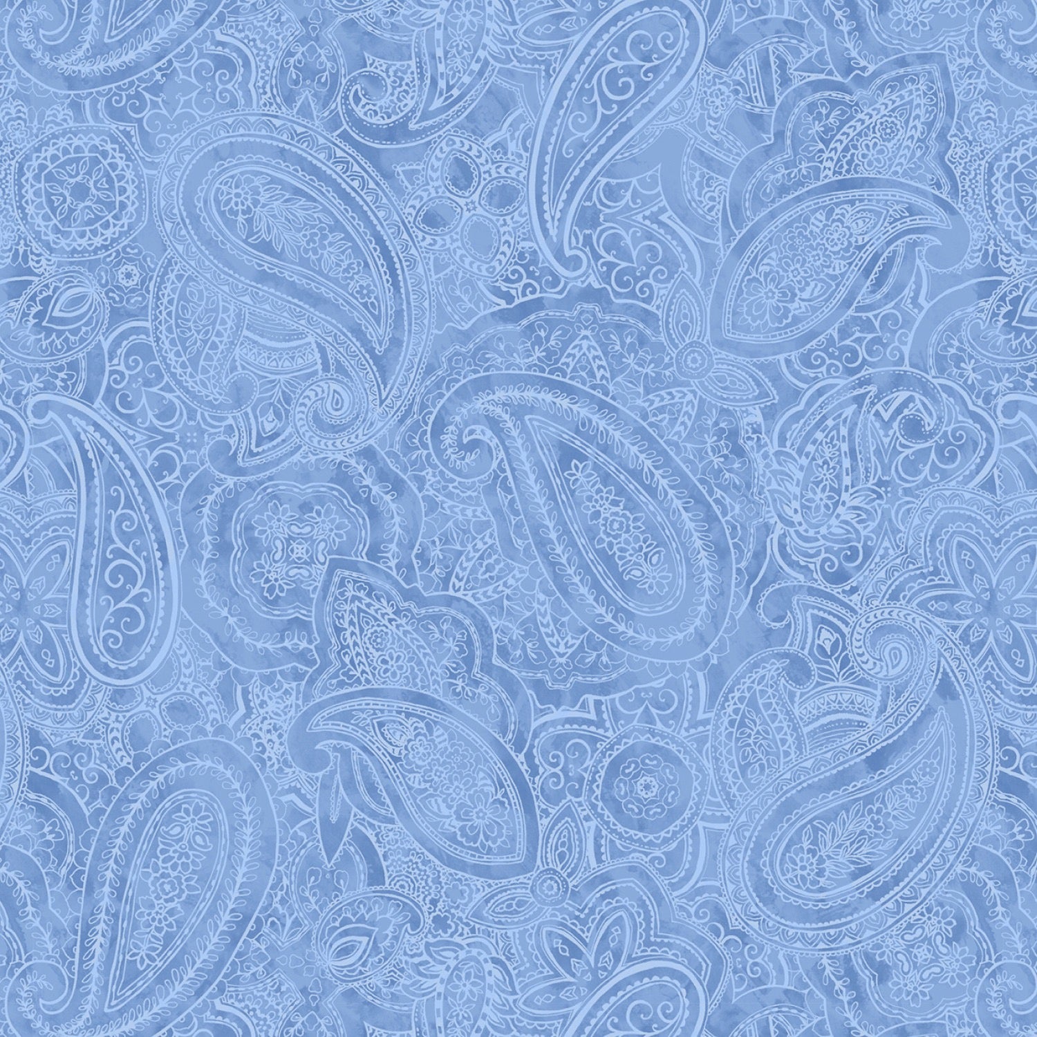 Paisley Jane - Blue - 108" Wide - Blank Quilting