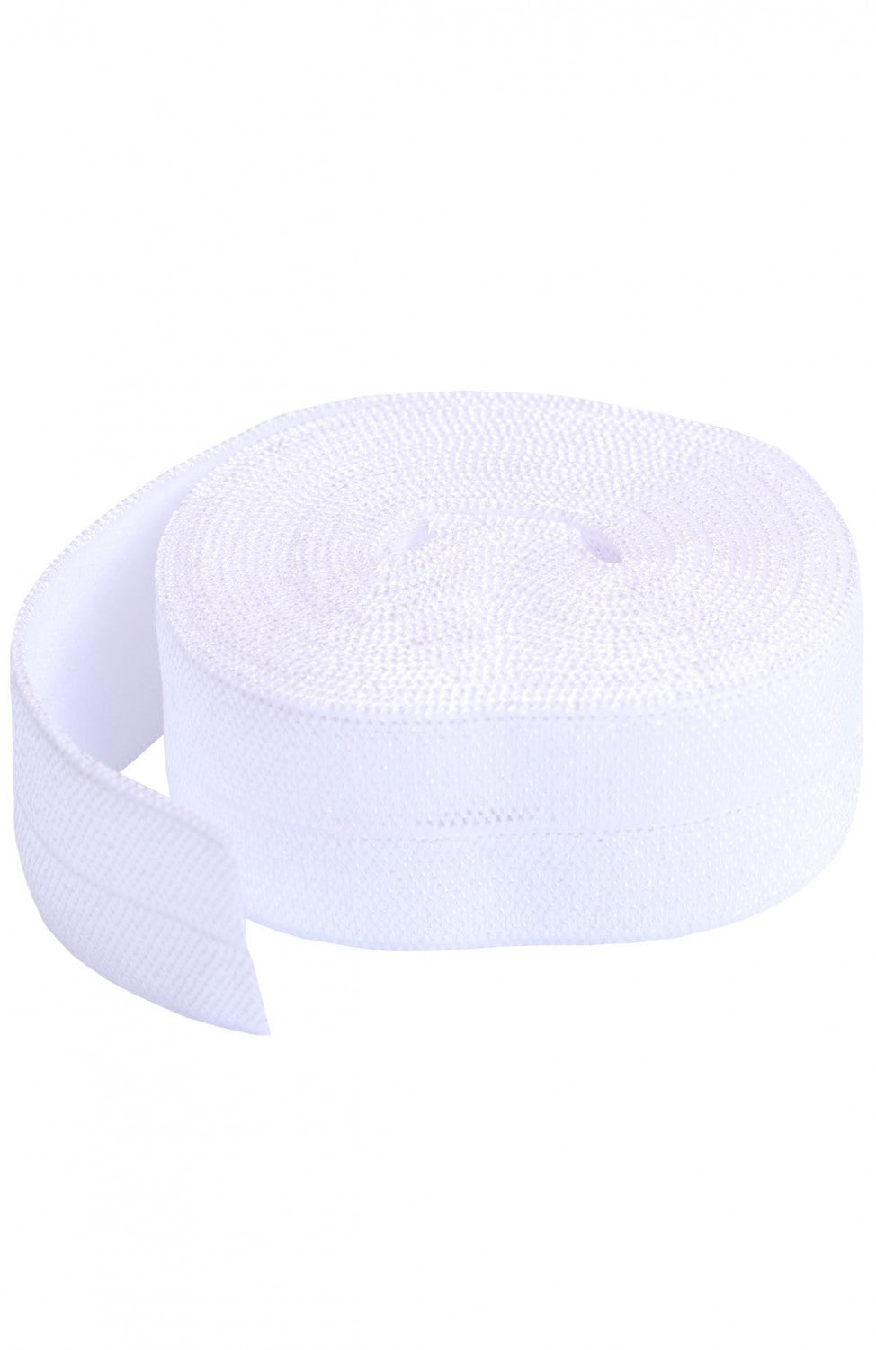 Fold-Over Elastic - White - 3/4" x 2YD - by Annie