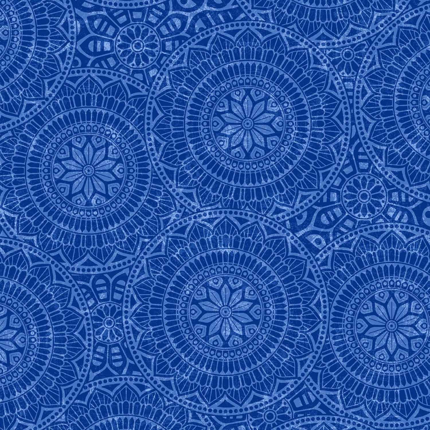 Tossed Mandalas - Blue - 118" Wide - Studio E