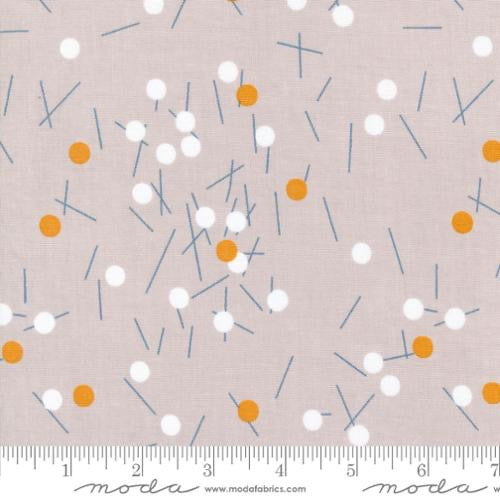 Bluish - Pins And Buttons Sand - 44" Wide - Moda