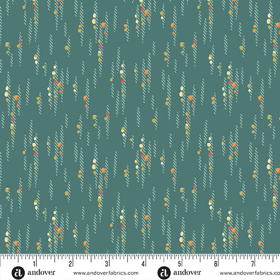 Flower Box - Cascade Teal - 44" Wide - Andover Fabrics