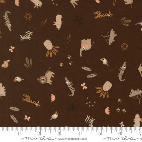Wildly Cute Safari - Soil - 539085-17 - 44" Wide - Elena Amo