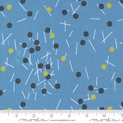 Bluish - Pins And Buttons Deep Sea - 44" Wide - Moda
