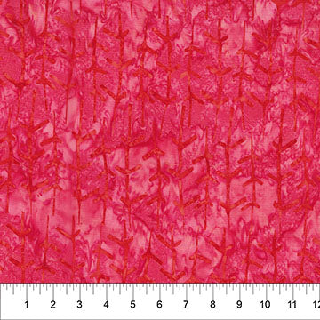Woodblock - Twig Row - Dark Red - 44" Wide - Banyan Batiks