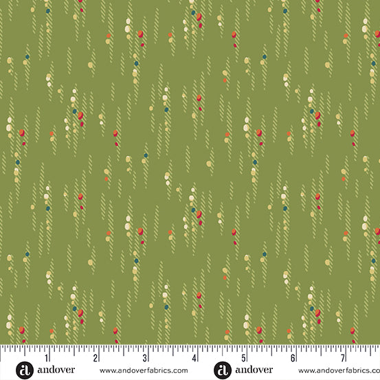 Flower Box - Cascade Leaf Green - 44" Wide - Andover Fabrics