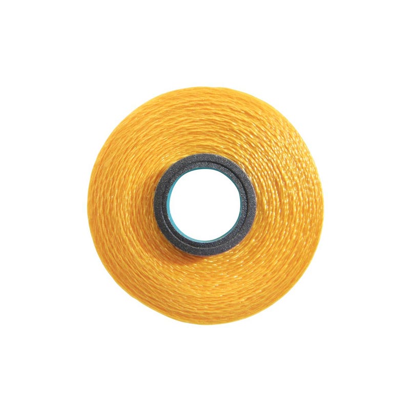 Magna-Glide Classic pre-wound bobbin, Size L, in Bright Gold (#60241), Box of 72 by Fil-Tec