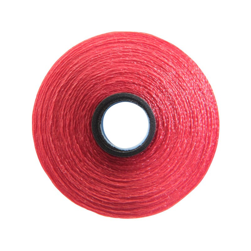 Magna-Glide Classic pre-wound bobbin, Size M, in Candy Apple Red (#60248), Box of 72 by Fil-Tec