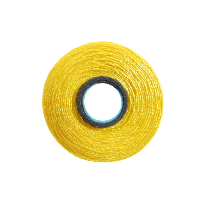 Magna-Glide Delight pre-wound bobbin, Size L, in Bright Yellow (#80108), Jar of 20 by Fil-Tec