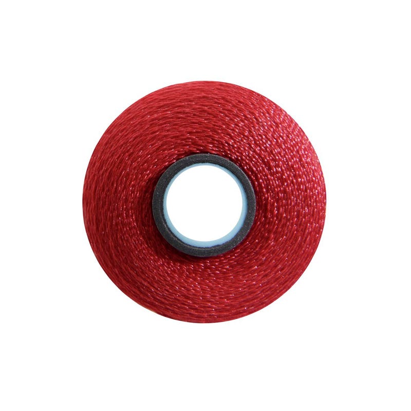 Magna-Glide Delight pre-wound bobbin, Size L, in Candy Apple Red (#90186), Jar of 20 by Fil-Tec