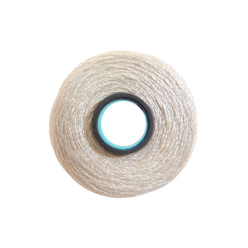 Magna-Glide Delight pre-wound bobbin, Size L, in Cream (#20001), Jar of 20 by Fil-Tec