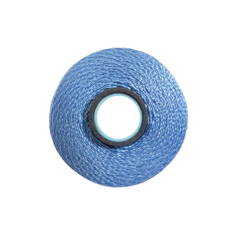 Magna-Glide Delight pre-wound bobbin, Size L, in Hawaiian Blue (#30284), Jar of 20 by Fil-Tec