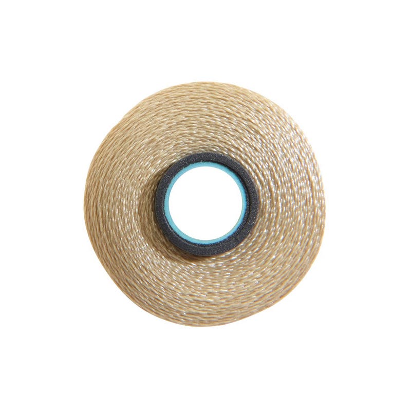 Magna-Glide Delight pre-wound bobbin, Size L, in Khaki (#24525), Jar of 20 by Fil-Tec