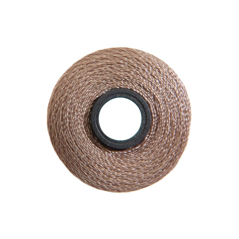 Magna-Glide Delight pre-wound bobbin, Size L, in Light Tan (#24655), Jar of 20 by Fil-Tec