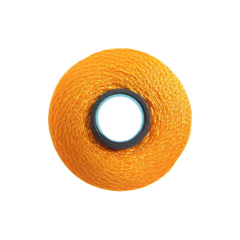 Magna-Glide Delight pre-wound bobbin, Size L, in Marigold (#80130), Jar of 20 by Fil-Tec