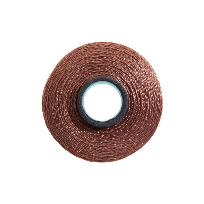 Magna-Glide Delight pre-wound bobbin, Size L, in Medium Brown (#20464), Jar of 20 by Fil-Tec