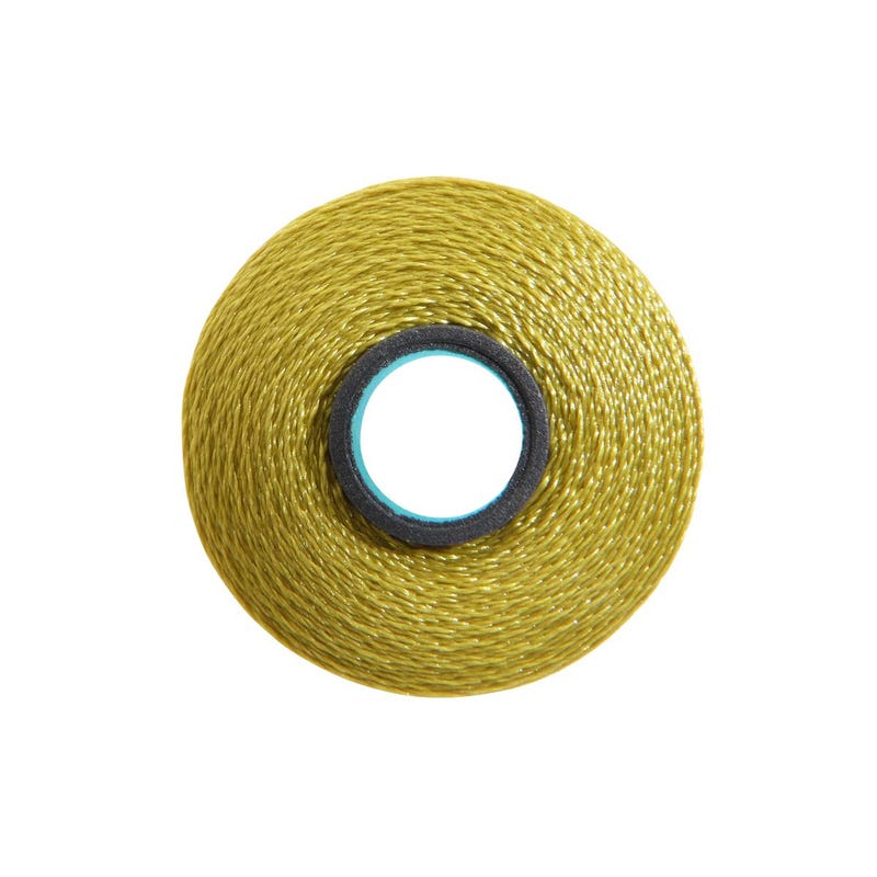 Magna-Glide Delight pre-wound bobbin, Size L, in Split Pea (#60398), Jar of 20 by Fil-Tec