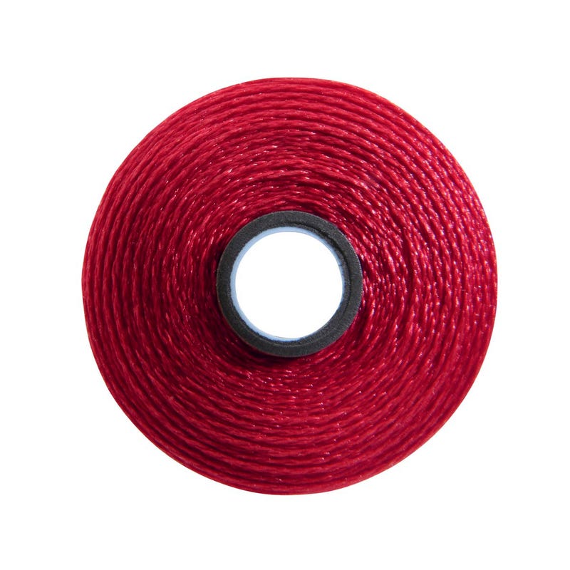Magna-Glide Delight pre-wound bobbin, Size M, in Candy Apple Red (#90186), Jar of 10 by Fil-Tec
