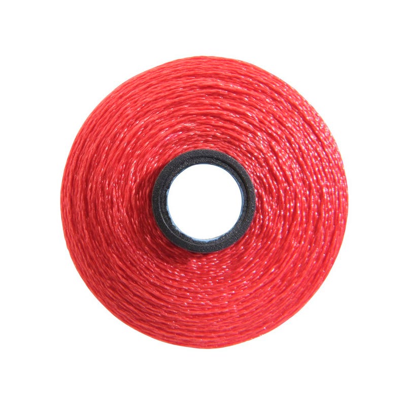 Magna-Glide Delight pre-wound bobbin, Size M, in Cherry (#70032), Jar of 10 by Fil-Tec