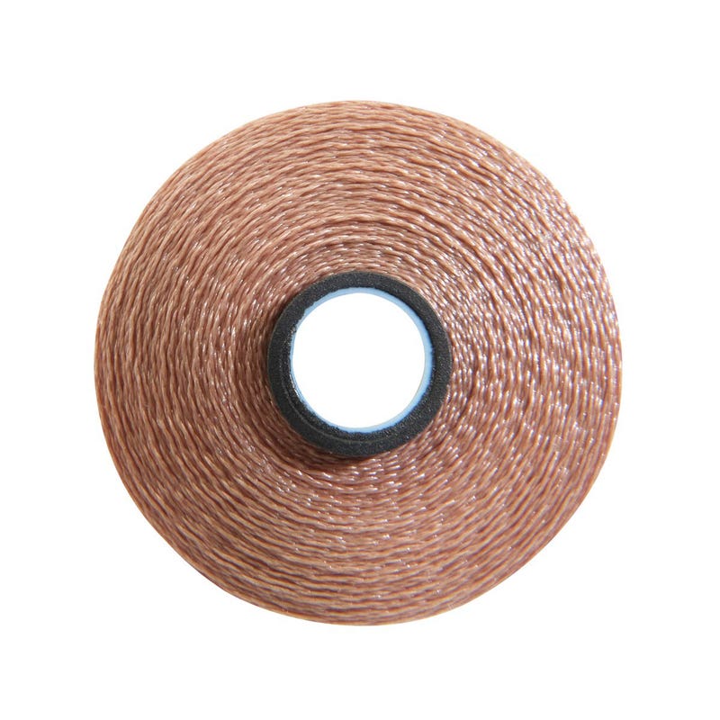 Magna-Glide Delight pre-wound bobbin, Size M, in Chestnut (#27521), Jar of 10 by Fil-Tec
