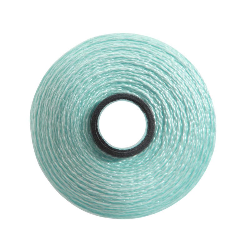 Magna-Glide Delight pre-wound bobbin, Size M, in Cloud (#37457), Jar of 10 by Fil-Tec