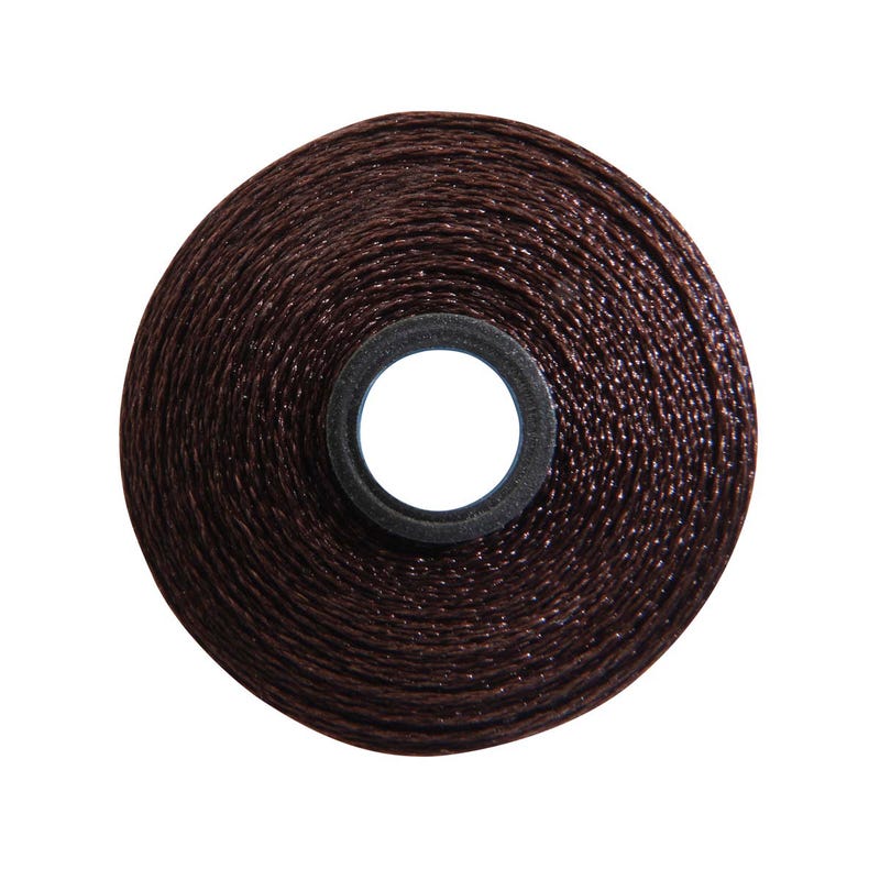 Magna-Glide Delight pre-wound bobbin, Size M, in Dark Brown (#20476), Jar of 10 by Fil-Tec