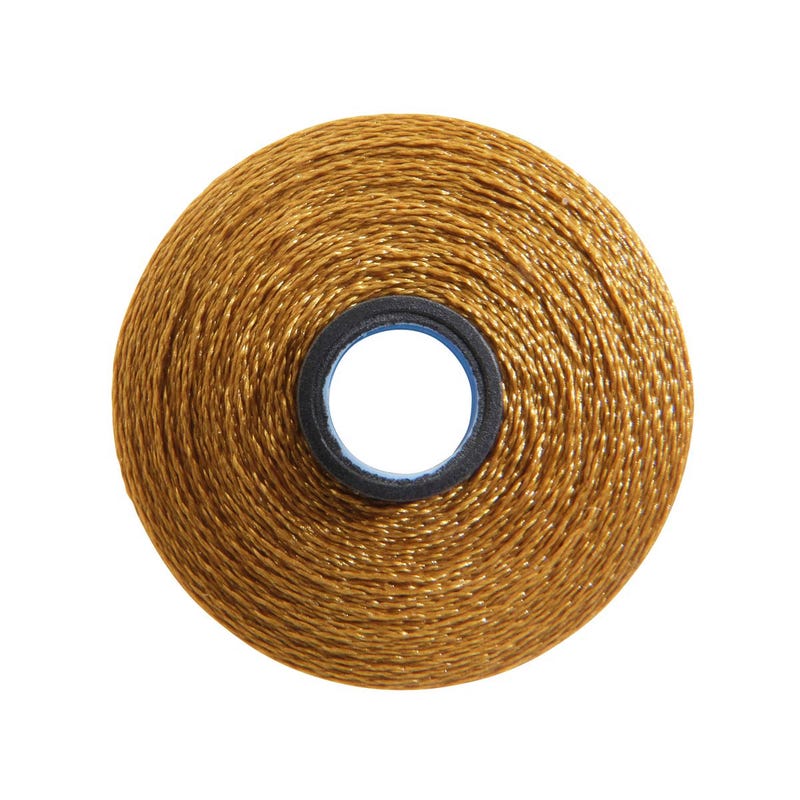 Magna-Glide Delight pre-wound bobbin, Size M, in Honey Gold (#80125), Jar of 10 by Fil-Tec