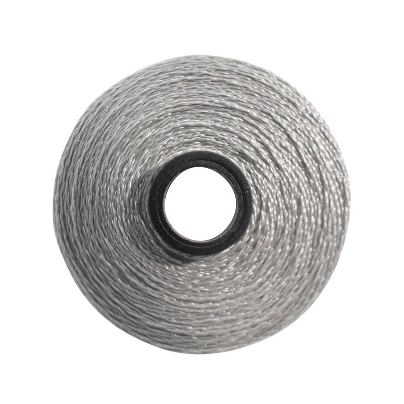 Magna-Glide Delight pre-wound bobbin, Size M, in Light Grey (#17543), Jar of 10 by Fil-Tec