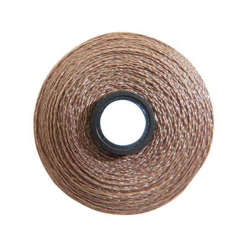 Magna-Glide Delight pre-wound bobbin, Size M, in Light Tan (#24655), Jar of 10 by Fil-Tec