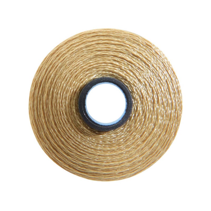 Magna-Glide Delight pre-wound bobbin, Size M, in Sand (#20466), Jar of 10 by Fil-Tec