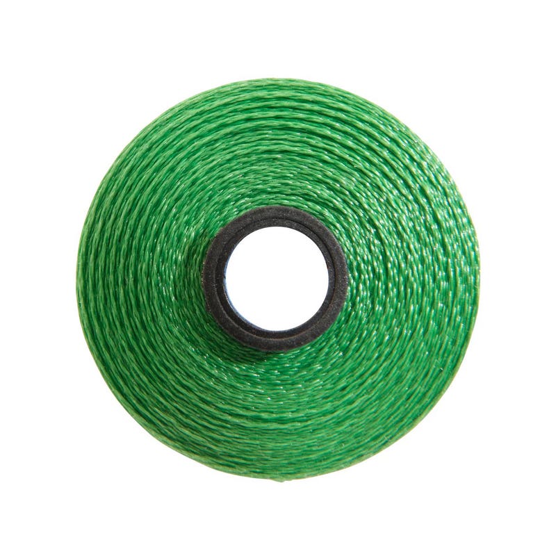 Magna-Glide Delight pre-wound bobbin, Size M, in Turf (#60362), Jar of 10 by Fil-Tec