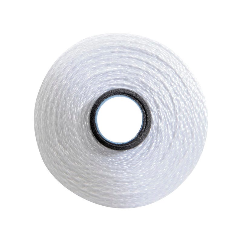 Magna-Glide Delight pre-wound bobbin, Size M, in White (#10000), Jar of 10 by Fil-Tec