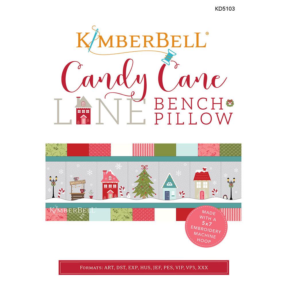 Candy Cane Lane Bench Pillow - Machine Embroidery CD - Kimberbell - Kawartha Quilting and Sewing LTD.