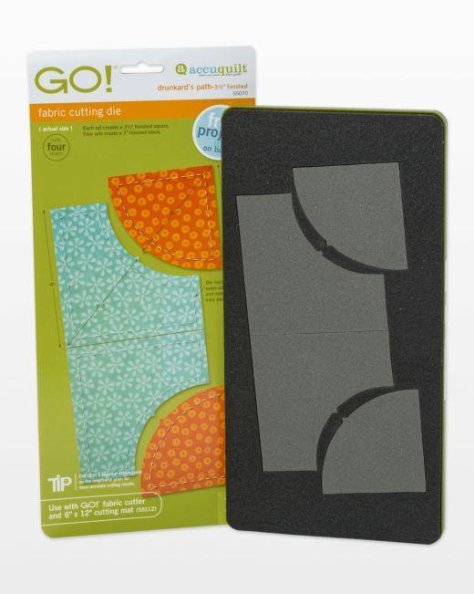 GO! Drunkard's Path - 3 1/2" Finished Die - Kawartha Quilting and Sewing LTD.