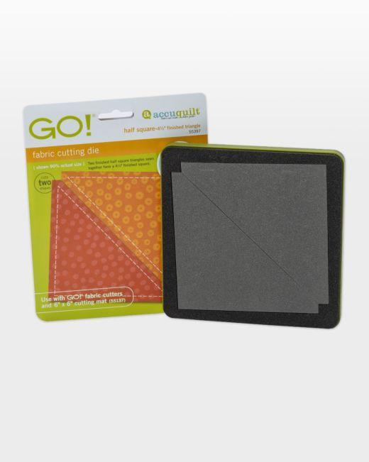 GO! Half Square Triangle - 4 1/2" Finished Square Die - Kawartha Quilting and Sewing LTD.