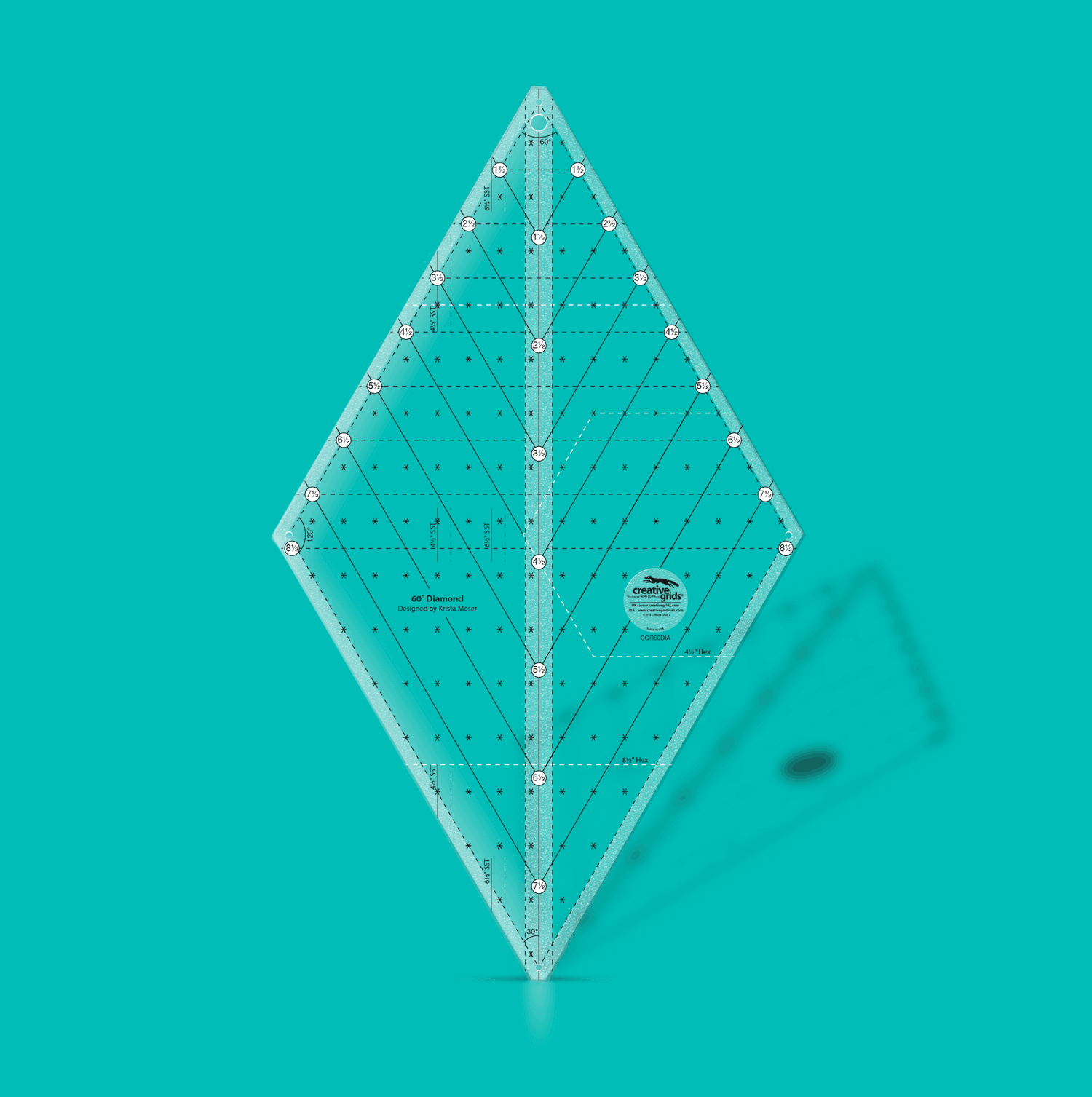 60 Degree Diamond Ruler by Creative Grids