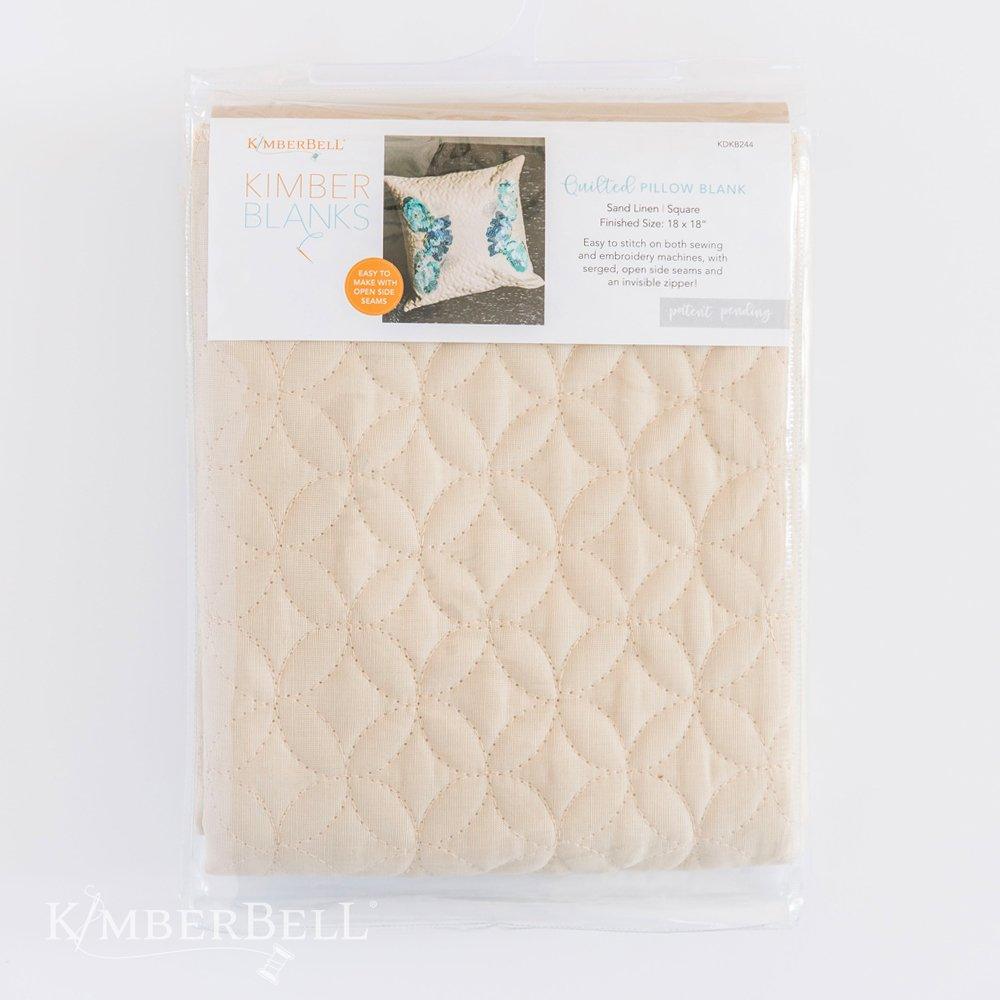 Quilted Pillow Cover Blank - Sand Linen - Orange Peel Quilting - 18" x 18"- Kimberbell - Kawartha Quilting and Sewing LTD.