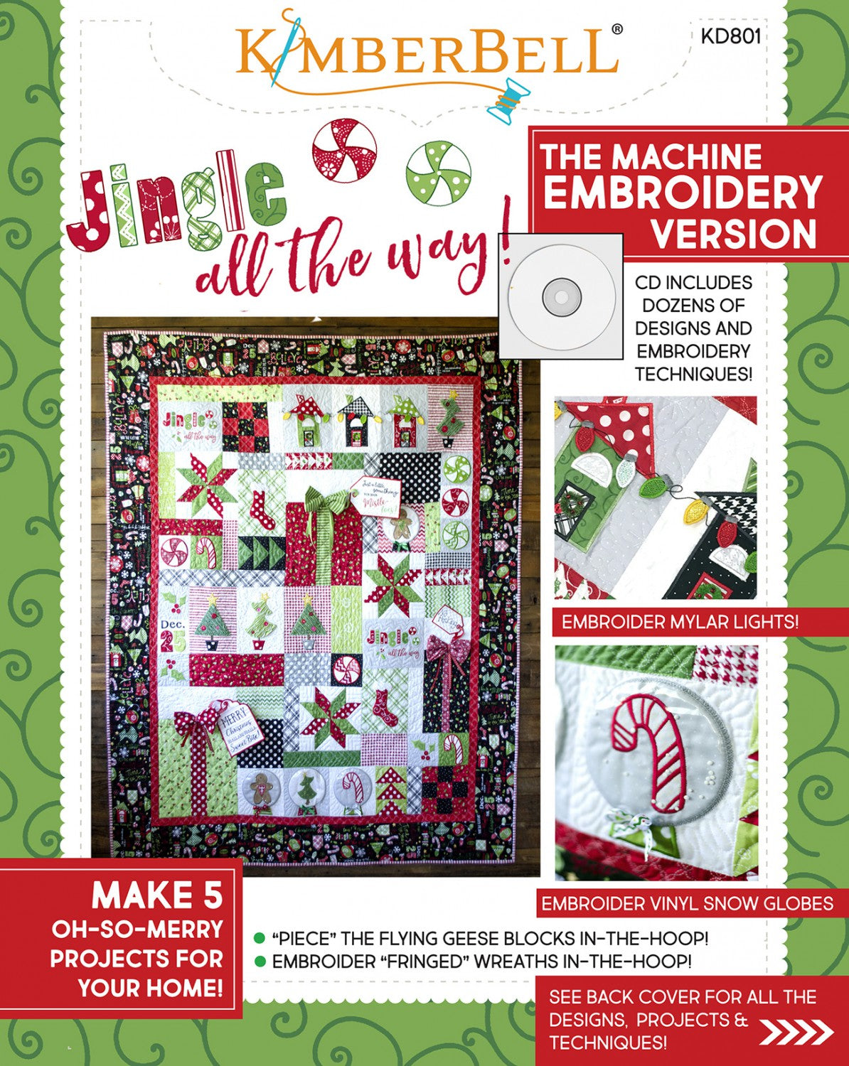 Jingle All The Way - Machine Embroidery CD - Kimberbell