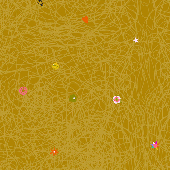 Thicket by Allison Glass - Found Ochre - 44" Wide - Andover Fabrics