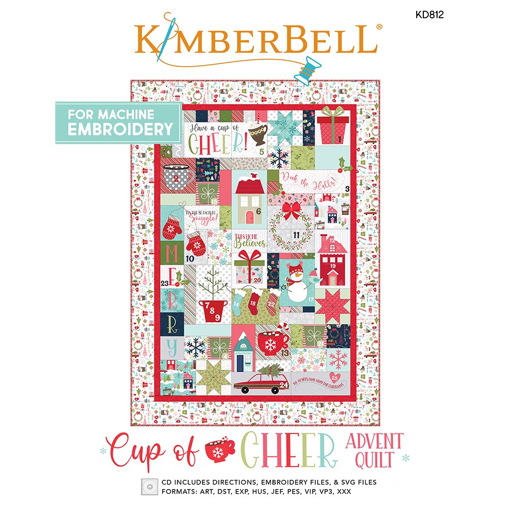 Cup of Cheer Advent Quilt - Machine Embroidery CD - Kimberbell