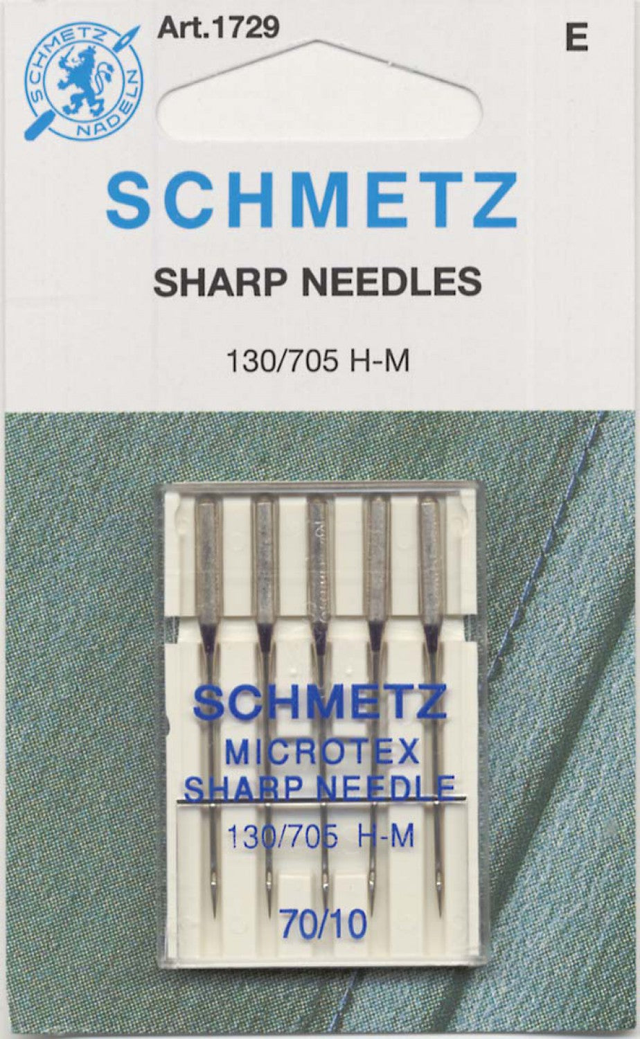 Schmetz MIcrotex Needle - 70/10 - 1 Package of 5 Needles