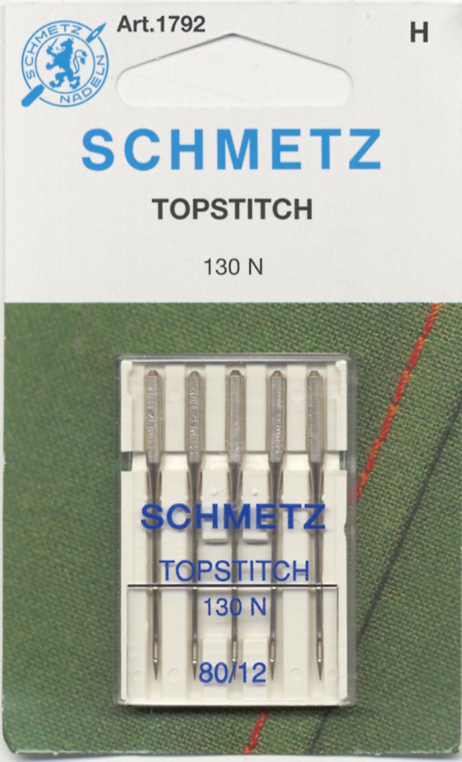 Schmetz Topstitch Needle - Size 80/12 - 1 Package of 5 Needles